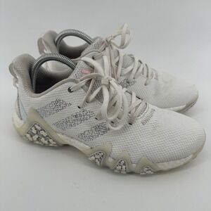 Adidas Women's Size 8.5 White Pink Boost‎ Spikeless Golf Shoes Sneakers